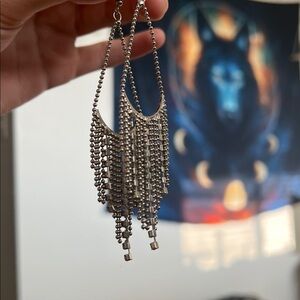 Big sparkly dangle earrings